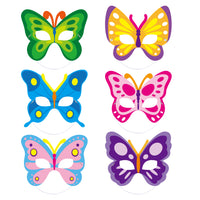 CY2SIDE 30pcs Spring Butterfly Paper and Elastic Masks for Kid, Colorful Butterflies Cos-play Costume Dress-Up Party Accessory Favor Supplies, Spring Party Photo Booth Props Kit, Butterfly Party Favor