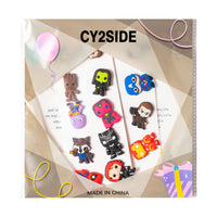 CY2SIDE 20PCS Superhero Cartoon Shoe Charm for Kids, Hero Decoration Charm for Shoes, Bracelet Wristband Charms for Toddlers Bday Gifts, Cool Clog Decor for Teens Boys Slip-On, Treasure Toys for Party