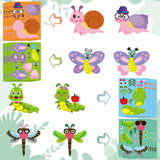 CY2SIDE 45pcs Make Your Own Bugs Stickers, Make a Face Stickers Games for Kids, Butterfly Beetle Bee Make a Face Stickers for School Rewards, Summer Insect Party Favor, DIY Mix and Match Bugs Games