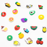 CY2SIDE 20PCS Fruit Clog Shoes Charm for Kids, Tutti Frutti Decoration Shoe Charms, Bracelet Wristband Charms for Toddlers, Clog Decor for Boys Girls Slip on, Fruit Theme Shoe Decor with Watermelon