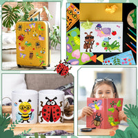 CY2SIDE 45pcs Make Your Own Bugs Stickers, Make a Face Stickers Games for Kids, Butterfly Beetle Bee Make a Face Stickers for School Rewards, Summer Insect Party Favor, DIY Mix and Match Bugs Games